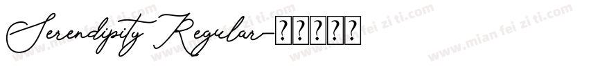 Serendipity Regular字体转换